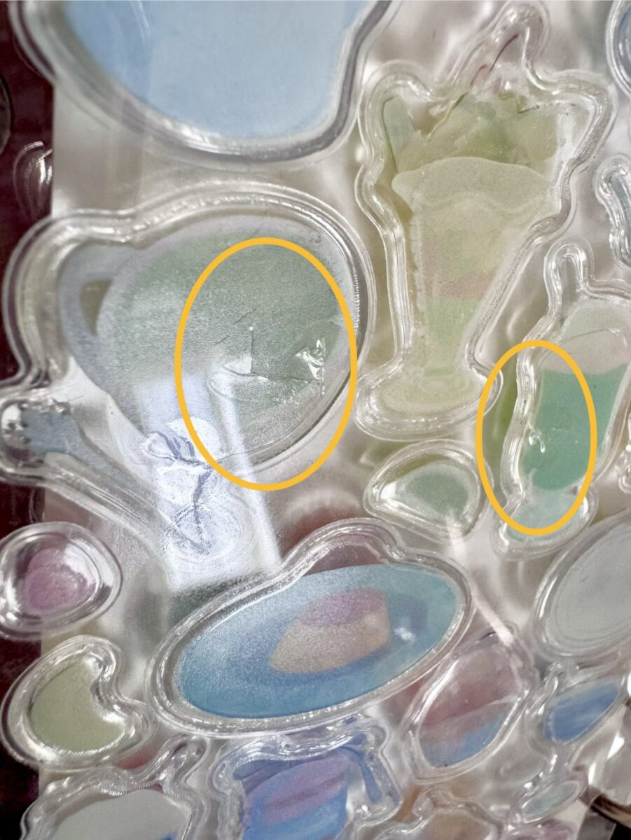 破損したシール