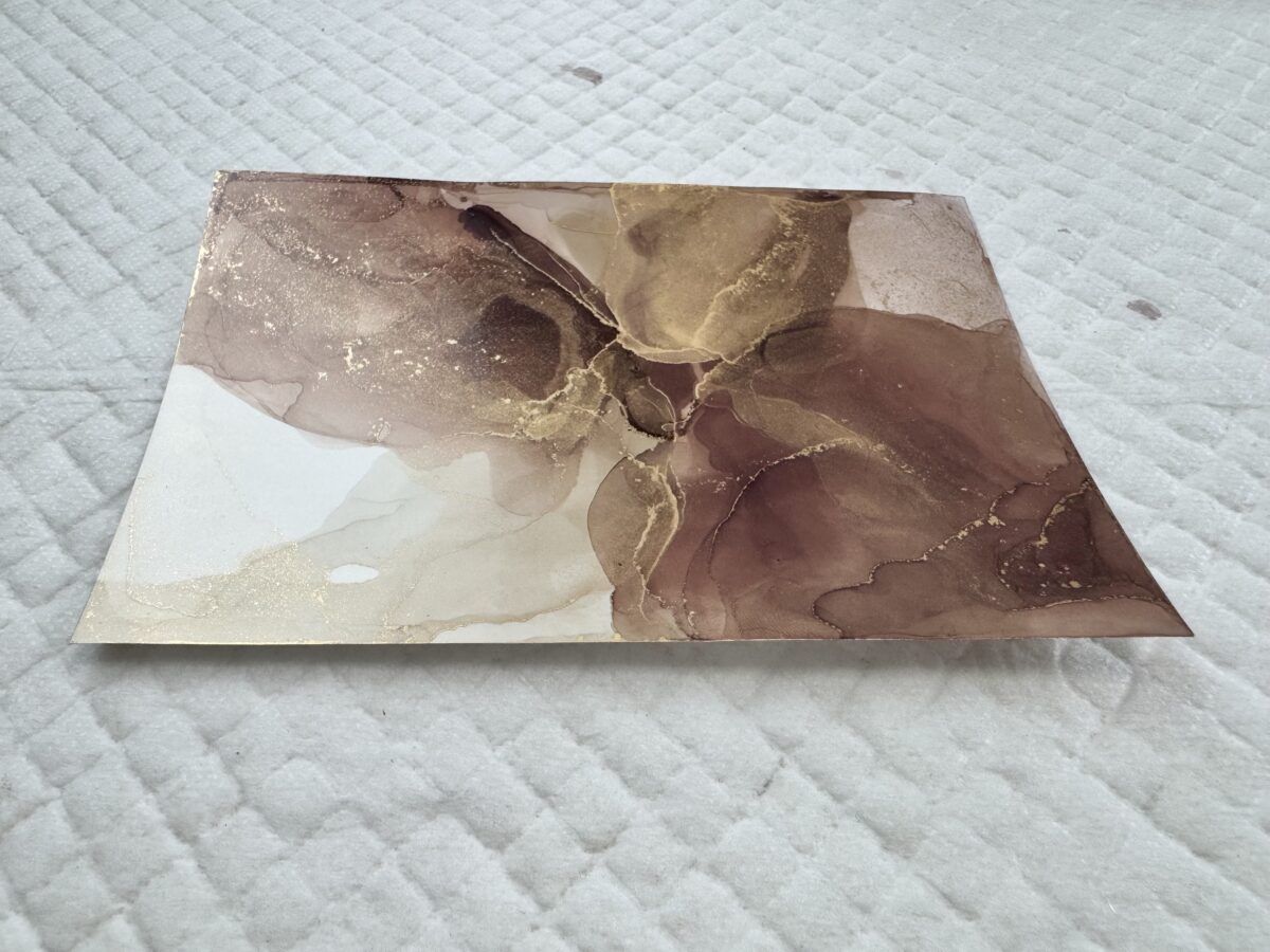 ラベルシールに施したアルコールインクアート