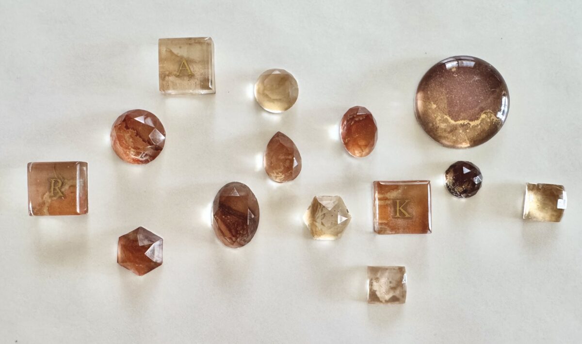 アルコールインクアートのぷっくりシール