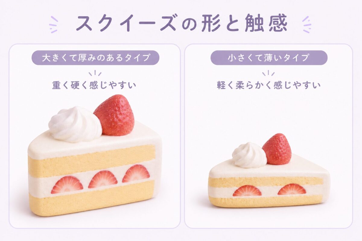 スクイーズの形と触感比較表